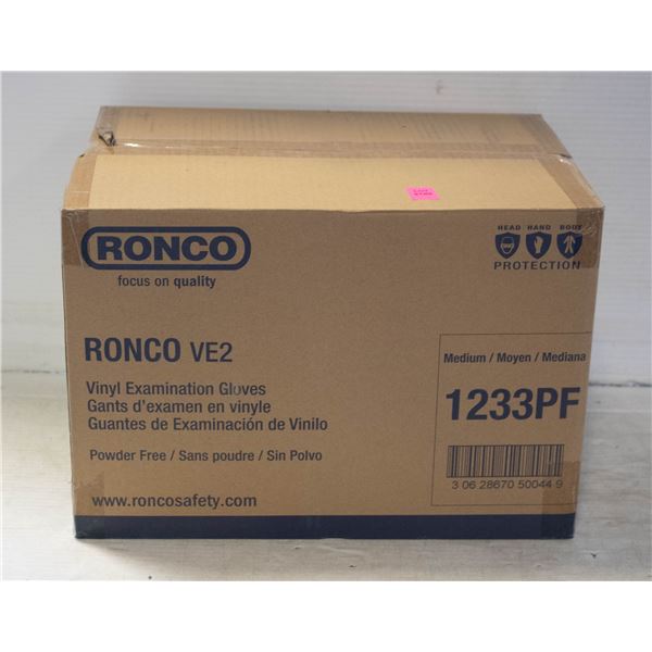 CASE WITH 100 X 10 RONCO SZ MED EXAMINATION GLOVES