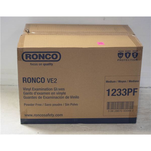 CASE WITH 100 X 10 RONCO SZ MED EXAMINATION GLOVES