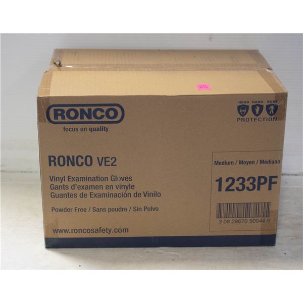 CASE WITH 100 X 10 RONCO SZ MED EXAMINATION GLOVES