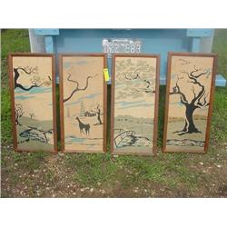 Lot of 4 pictures, "Landscape"