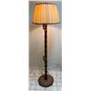 Image 1 : Mid Century Modern Teak Lamp With Satin Shade 63Hx18W
