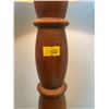 Image 3 : Mid Century Modern Teak Lamp With Satin Shade 63Hx18W