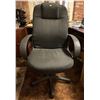 Image 1 : Black Fabric Computer Chair On Castors 26Wx29Dx44H