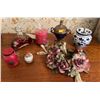 Image 1 : Assorted Collection Of Inside Home Decor - Candle Holder, Canisters, Artificial Flower & More