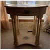 Image 1 : Vintage French Style Floral Table With One Drawer 28Lx20Dx30H