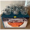 Image 1 : Crystal Happenings 2 Pc. Punch Bowl Set With 8 Cups
