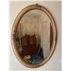 Image 1 : Vintage Hardwood Floral Design Oval Mirror 28Lx35H