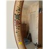 Image 2 : Vintage Hardwood Floral Design Oval Mirror 28Lx35H
