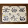Image 1 : Collection Of 6 Delft Tiles In Hardwood Vintage Frame 19.5Lx13.5H