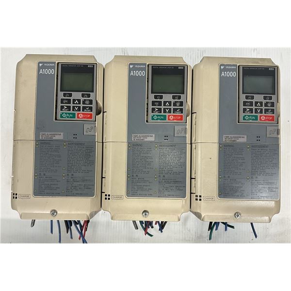 (3) Yaskawa #CIMR-AU4A0005FAA Frequency Converter A1000