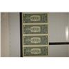 Image 2 : UNCUT SHEET OF 4-1995-$1 FRN'S CRISP UNC SIGNED