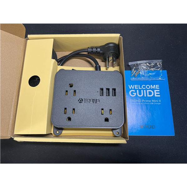 Lot of 1 Trond Prime Power Bar/Surge Protector w/ Multiple Outlets & USB Ports, & 10FT Cord!