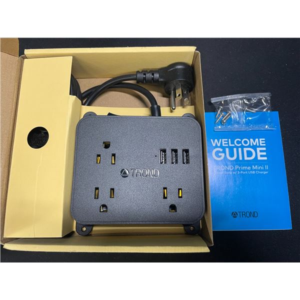 Lot of 1 Trond Prime Power Bar/Surge Protector w/ Multiple Outlets & USB Ports, & 10FT Cord!