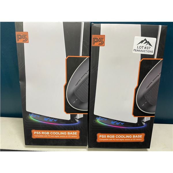 Lot of 2 PS5 RGB Cooling Bases - Compatible w/ Playstaion 5 Disc or Digital Consoles!