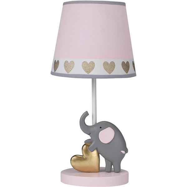 Lot of 1 Bedtime Originals Eloise Collection Elephant Bedside Table Lamp - By Lambs & Ivy Company