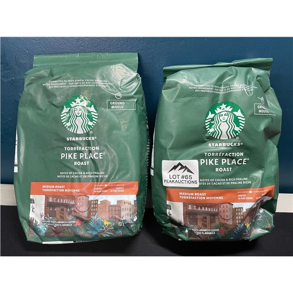 Lot of 2 Bags of Starbucks Pike Place Medium Roast Ground Coffee - 793G