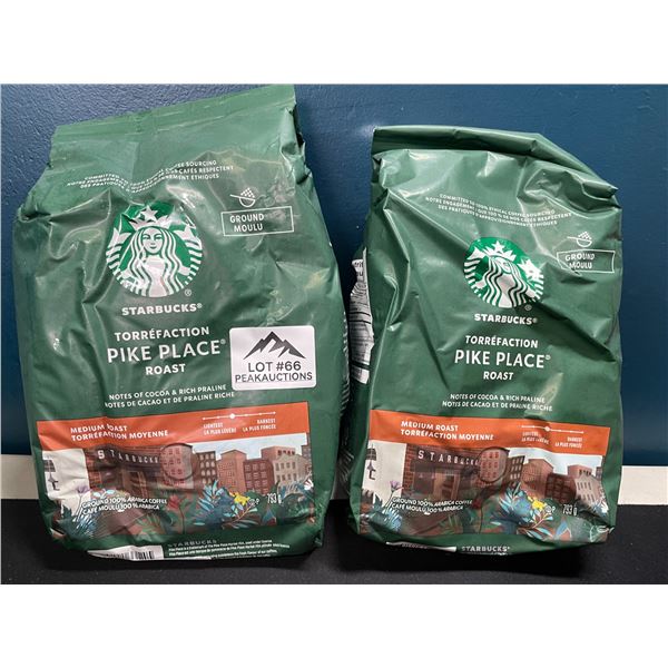 Lot of 2 Bags of Starbucks Pike Place Medium Roast Ground Coffee - 793G