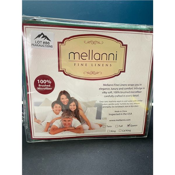 Lot of 1 Mellanni Queen Size Brushed Microfiber Bed Sheet Set - Green