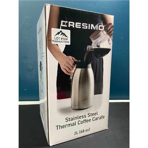 Lot of 1 Cresimo Stainless steel Thermal Coffee Carafe