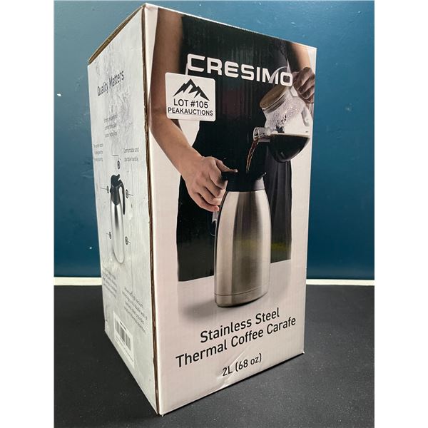 Lot of 1 Cresimo Stainless steel Thermal Coffee Carafe