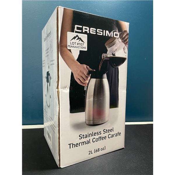 Lot of 1 Cresimo Stainless steel Thermal Coffee Carafe