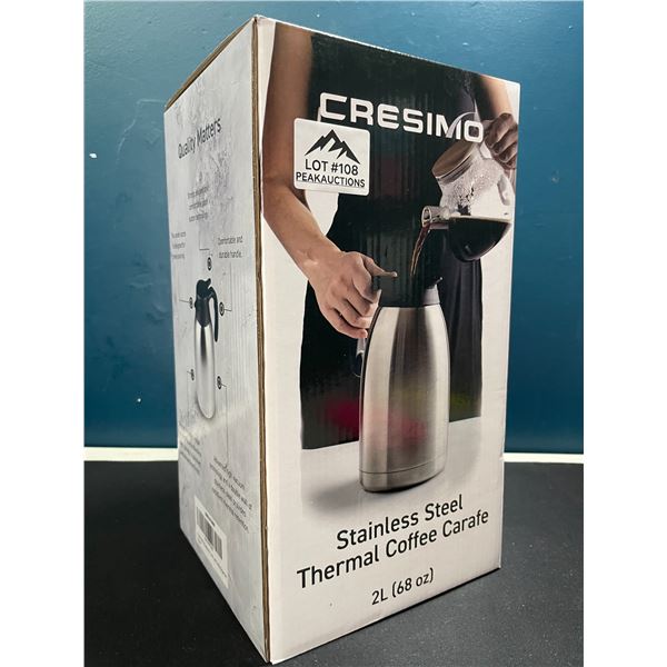 Lot of 1 Cresimo Stainless steel Thermal Coffee Carafe