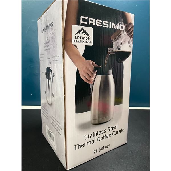 Lot of 1 Cresimo Stainless steel Thermal Coffee Carafe