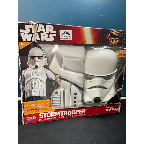 Lot of 1 Star Wars StormTrooper Deluxe Costume Top Set (Ages 4+)