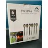 Image 1 : Lot of 1 Box of Solar Flame Spike Lights for Lawn/Garden - 6 Lights Included