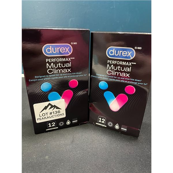 Lot of 2 Boxes of Durex Performax Mutual Climax Condoms
