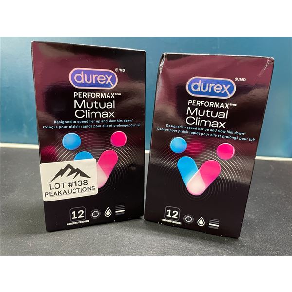 Lot of 2 Boxes of Durex Performax Mutual Climax Condoms