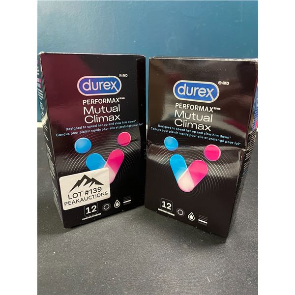 Lot of 2 Boxes of Durex Performax Mutual Climax Condoms