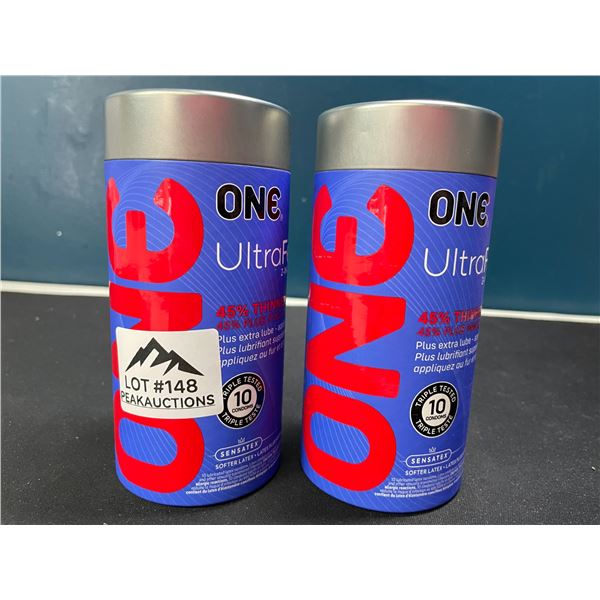 Lot of 2 Packs of ONE UltraFeel Latex Condoms