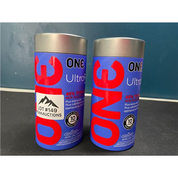 Lot of 2 Packs of ONE UltraFeel Latex Condoms