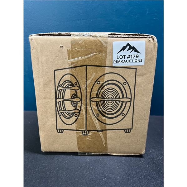 Lot of 1 Portable Multimedia Wood Computer Speaker