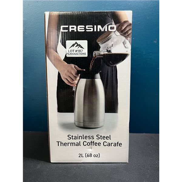 Lot of 1 2L Stainless Steel Cressimo Coffee Carafe
