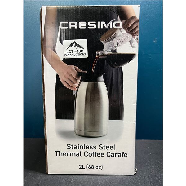 Lot of 1 2L Stainless Steel Cressimo Coffee Carafe