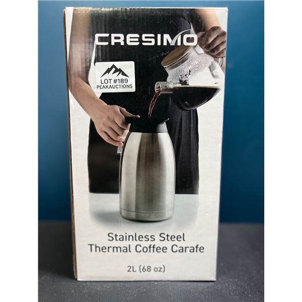 Lot of 1 2L Stainless Steel Cressimo Coffee Carafe