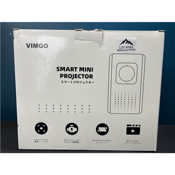 Lot of 1 Vimgo P10 Smart Mini Projector - 40/120" Display 4K Support WiFi