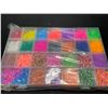 Image 2 : Lot of 1 MultiPack of "Rainbow Looms"/Rubber Bands for Kids Crafts - 10,000 PCS (28 Colors)