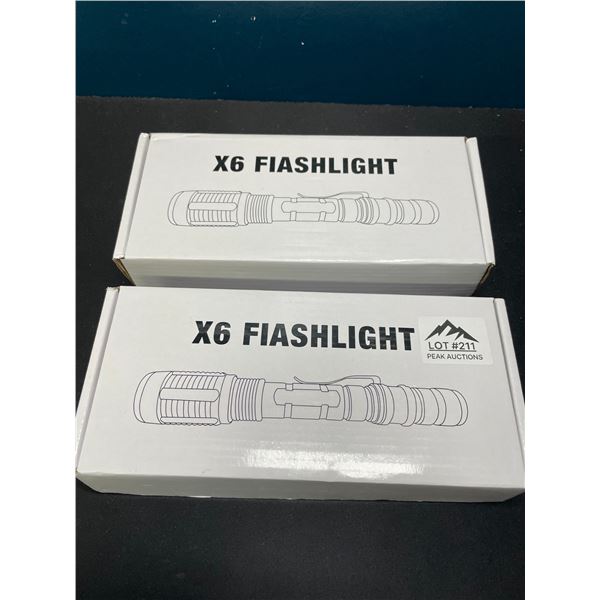 Lot of 2 X6 Flashlights