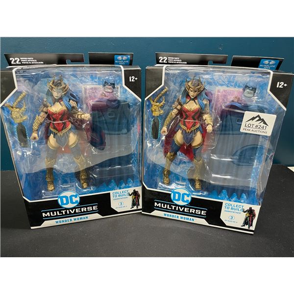 Lot of 2 DC Multiverse Wonder Woman Figures by McFarlane Toys