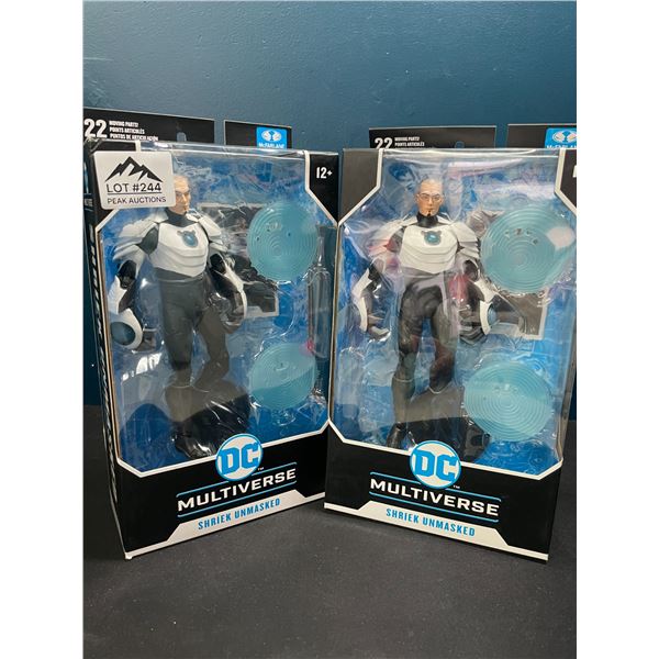 Lot of 2 DC Multiverse Shriek Unmaasked Figures by McFarlane Toys