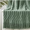 Image 1 : Lot of 1 Molly+Rocky Acrylic Knit Throw Blanket - 60 x 80 inch - Green