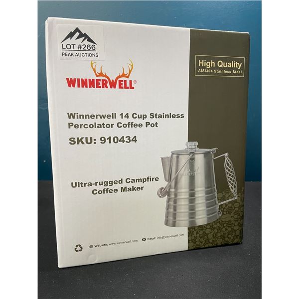 Lot of 1 Winnerwell 14cup Stainless Percolator Coffee Pot