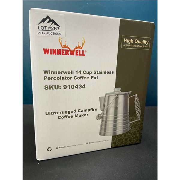 Lot of 1 Winnerwell 14cup Stainless Percolator Coffee Pot