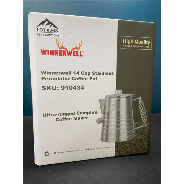 Lot of 1 Winnerwell 14cup Stainless Percolator Coffee Pot