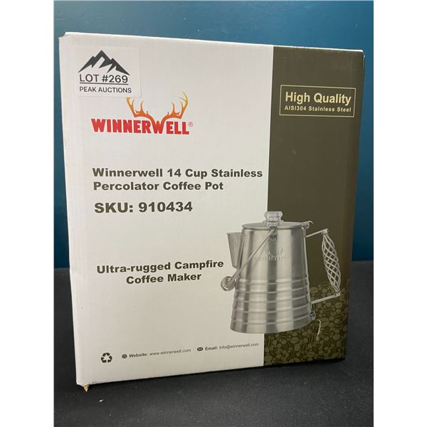 Lot of 1 Winnerwell 14cup Stainless Percolator Coffee Pot