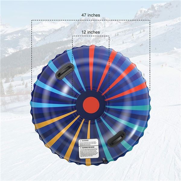 Lot of 1 Kuptone 47-inch Inflatable Snow Tube