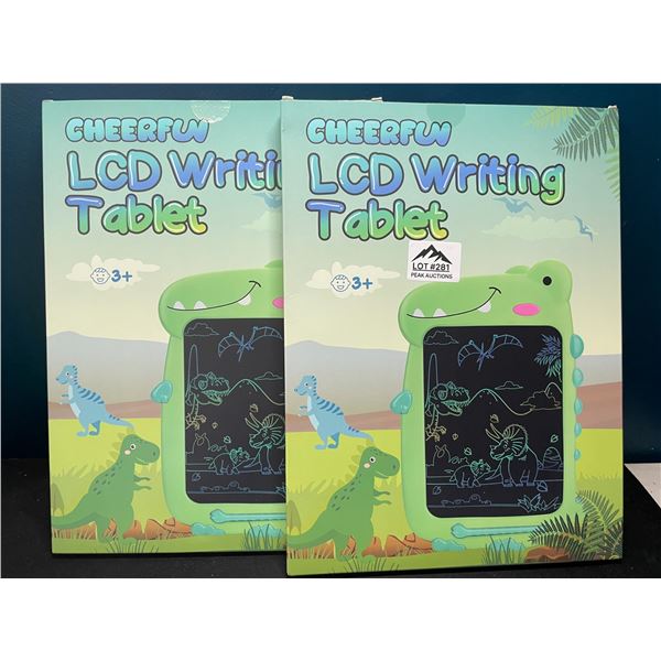 Lot of 2 Dinosaur LCD Writing/Drawing Tablet Doodle Pads for Kids
